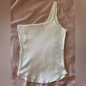 The Line by K Off-White Asymmetrical Tank Top